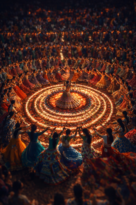 Why is Garba performed during the Navaratri and what is the spiritual significance?