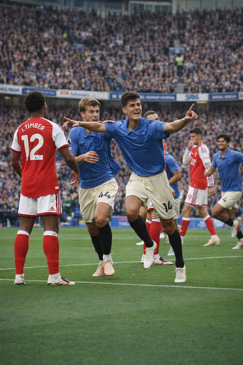 Brighton stun Arsenal 3-0 as Manchester City take Premier League top spot without playing