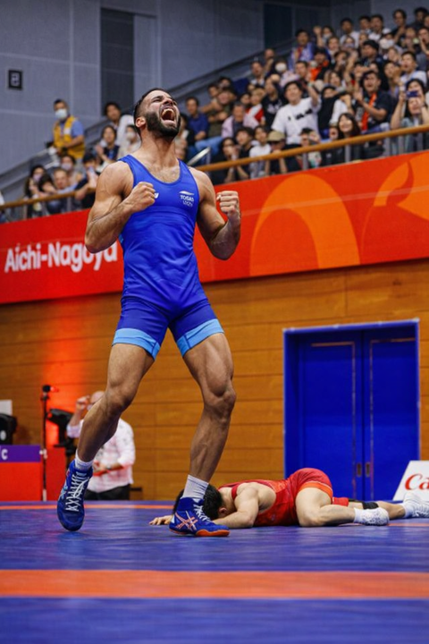 Sujeet stuns olympic champion Kiyooka to reach asian games final