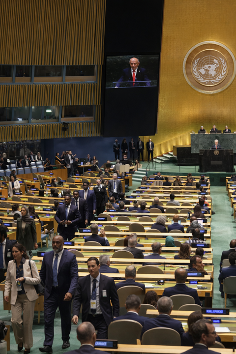 UN delegates walk out as Netanyahu starts General Assembly speech