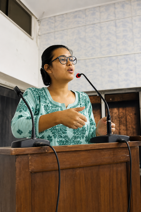 Student leader Neha Bora extends support to INDIA bloc’s anti-CEC protest
