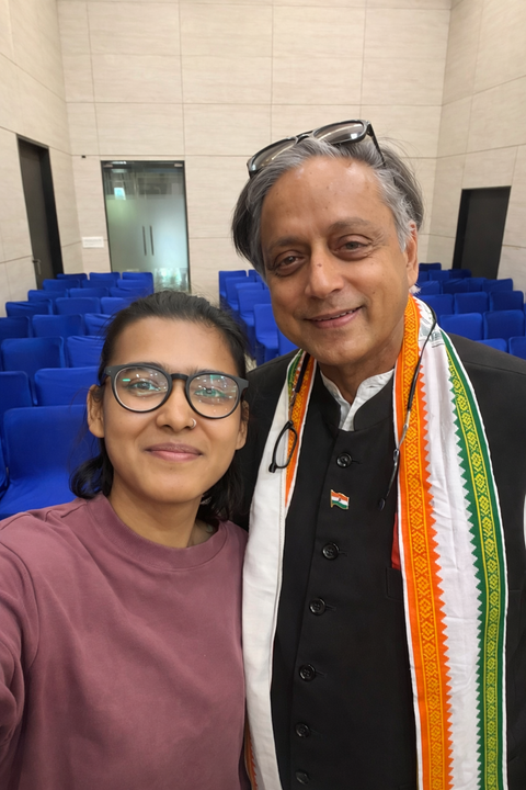 Shashi Tharoor shares selfie with student activist Neha Bora, praises her courage