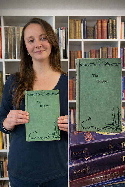 A first edition of 'The Hobbit' sat in an ordinary bookcase for decades