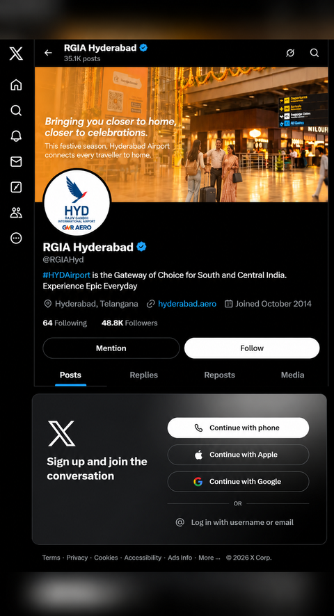 Hyderabad airport's X account hacked for crypto promotion, quickly restored by IT team