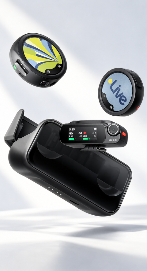 Insta360 unveils its first microphone featuring a customisable E-Ink screen