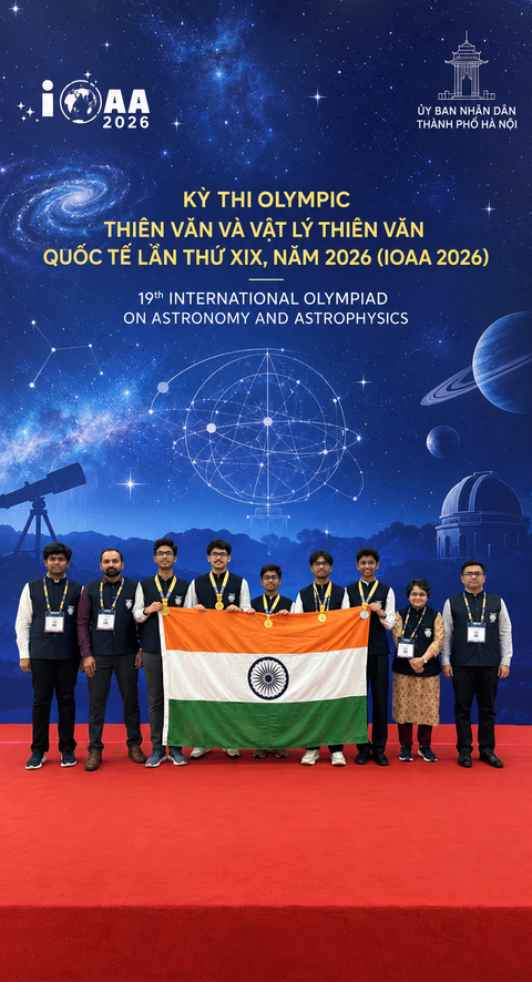 India wins 4 golds and 1 silver at International Astronomy Olympiad 2026