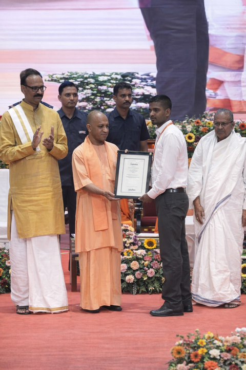 Yogi Adityanath hands appointment letters to 3567 teachers and principals in Lucknow