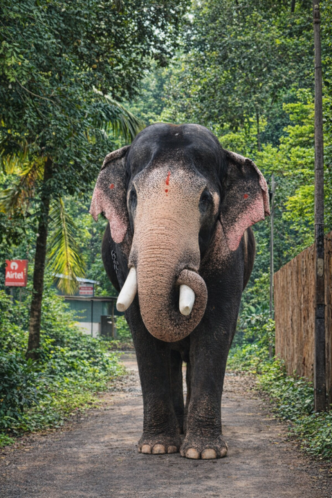 Hundreds gather to bid tearful farewell to Kerala elephant "Brahmadathan"