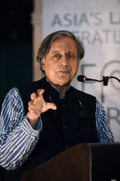 "I am not a travel agent" says Congress MP Shashi Tharoor to reporters