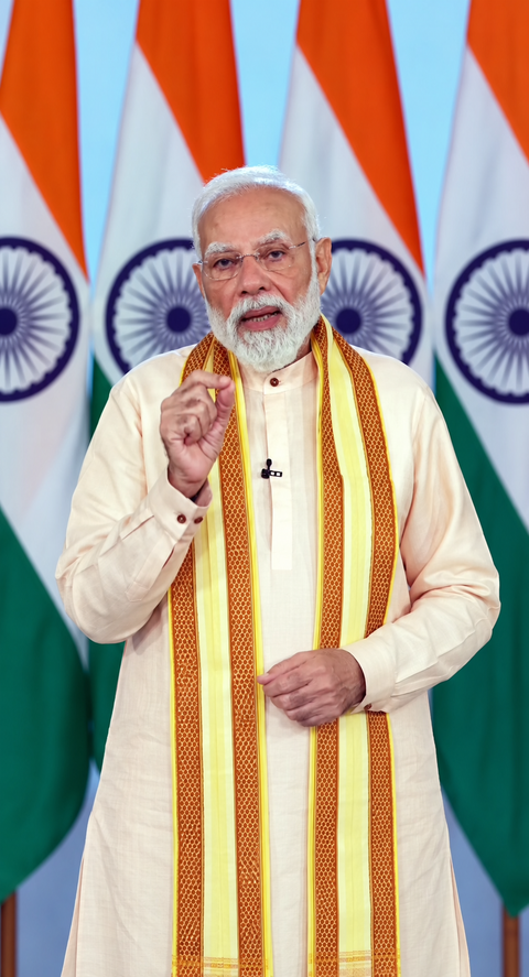 PM Modi calls India the ‘mother of democracy’ and says technology must benefit millions