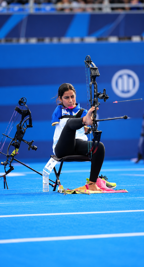 Sheetal Devi wins compound archery gold with a 142-139 victory over Singapore’s Alim