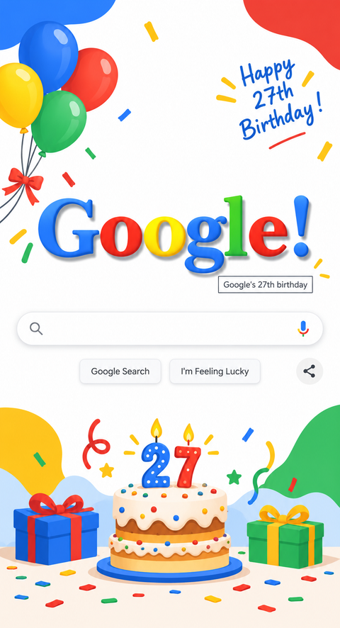 Why did Google move its birthday from September 4 to September 27?