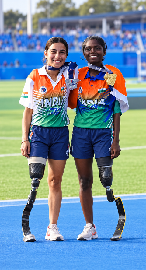 Sheetal Devi and Payal Nag win silver in women’s compound doubles at Asian Para Games