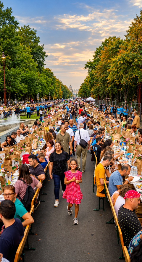 Romania’s 5-km table breaks Guinness record, raises funds for hospital