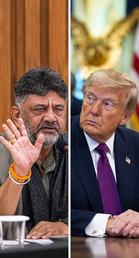DK Shivakumar says Trump is copying Karnataka’s welfare model