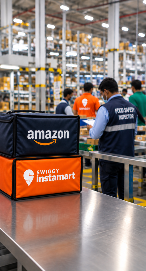 Karnataka seizes Rs 1.38 crore in expired, mislabelled food from Amazon, Swiggy facilities