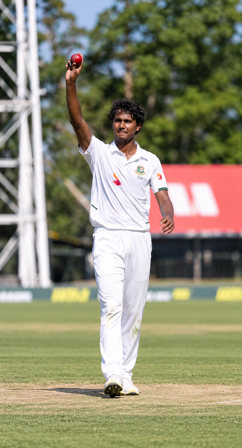 Hasan Mahmud becomes Bangladesh’s first fast bowler to take a Test hat-trick