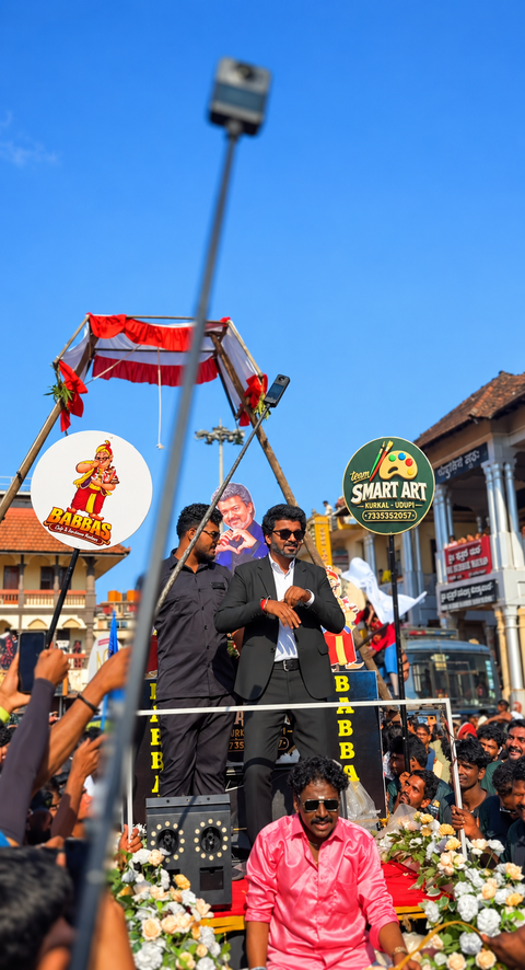 CM Vijay look-alike steals the spotlight at Udupi Janmashtami celebrations