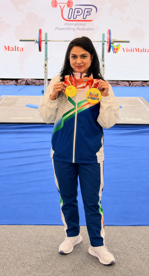 IRS officer Ekta Bishnoi wins three golds, becomes first Indian woman to win Masters-2 gold