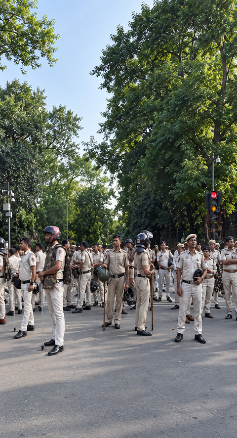 Delhi Police deploy body cameras amid protests near Election Commission office