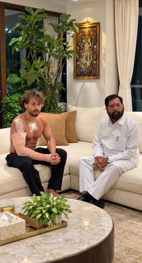 Maharashtra Deputy CM Eknath Shinde meets Tiger Shroff after firing, assures state support