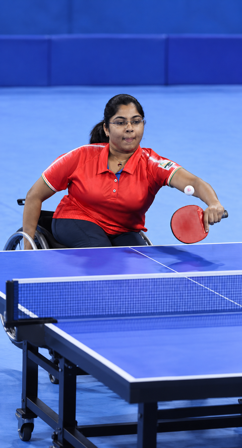 Bhavina Patel wins table tennis bronze, loses semi-final to Zhang Bian