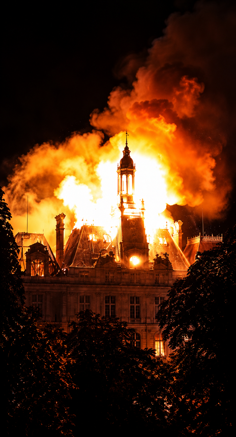 France’s 143-year-old Limoges town hall largely destroyed in fire amid French protests