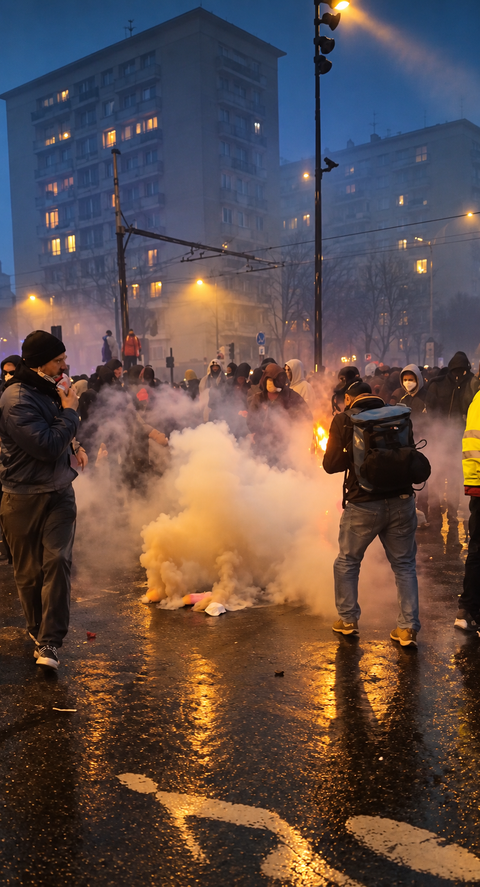 French police fire tear gas at Lyon protesters amid cost-of-living rallies
