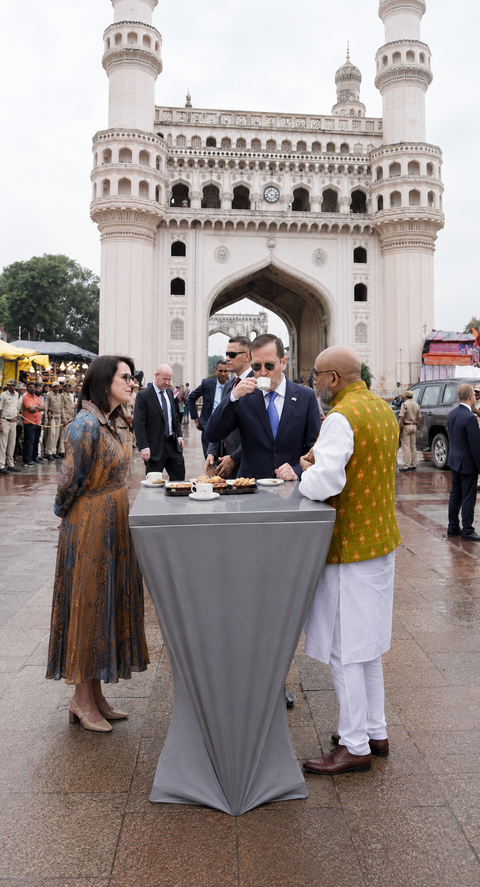US envoy Sergio Gor visits Hyderabad's iconic Charminar