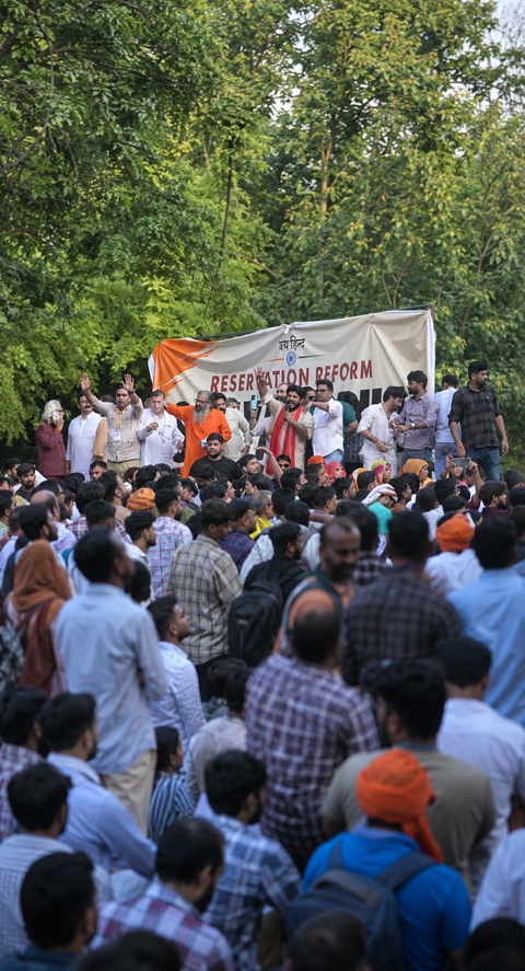 New protest rising at Jantar Mantar — this time against caste-based reservation