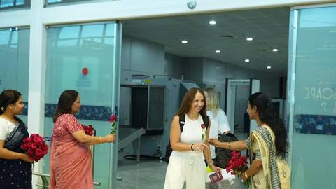Goa’s tourism season officially began with the arrival of the first charter flight from Russia, at Dabolim airport.