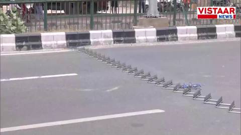 Delhi police erect metal barricades ahead of CJP protest