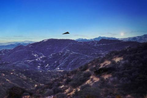 US military observers spot a mysterious black triangle flying at 1,800 mph