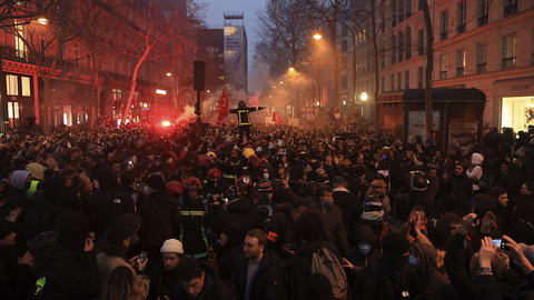 Fires lit across France as student demonstrations escalate into clashes