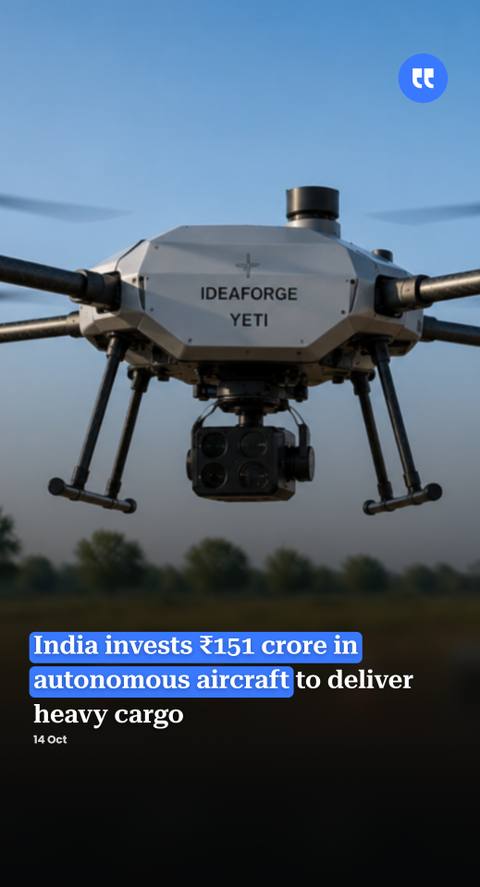 India invests ₹151 crore in autonomous aircraft to deliver heavy cargo